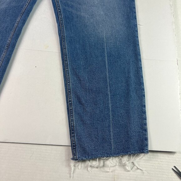 Abercrombie Fitch Jeans Womens 39x28* High Rise Ankle Straight Blue Denim Tag 35 - Picture 3 of 16